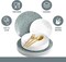 Trendables Fancy Plastic Wedding Dinnerware Set – Gold Disposable Forks Spoons Knives, 10” Charger Plates & 8” Dessert Plates – Elegant Reception, Holiday, Banquet & Special Event Supplies